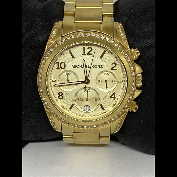 Michael Kors MK5166 Women's Gold Stainless Steel Analog Dial Quartz Watch MP58 - Picture 2 of 12